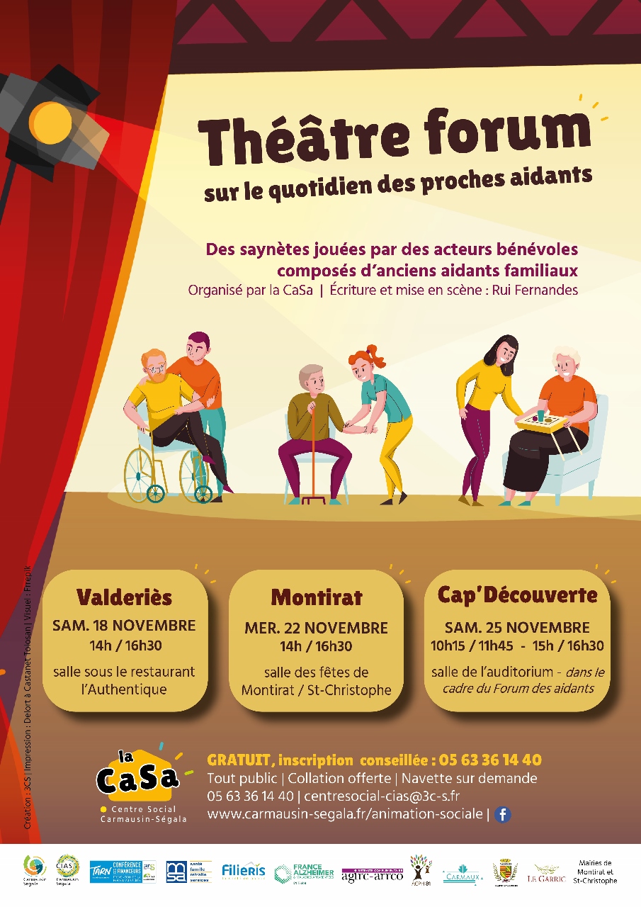 Théâtre forum sur la quotidien des proches aidants.