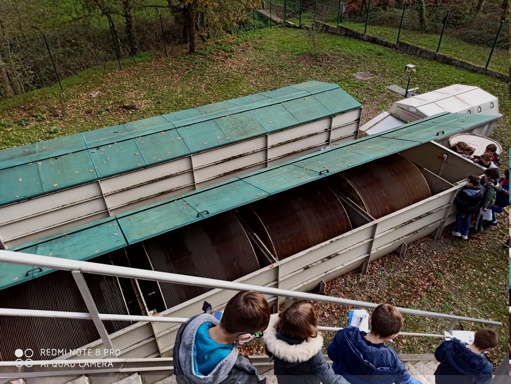 Les enfants visitent la station d'épuration. visite de la station d'épuration