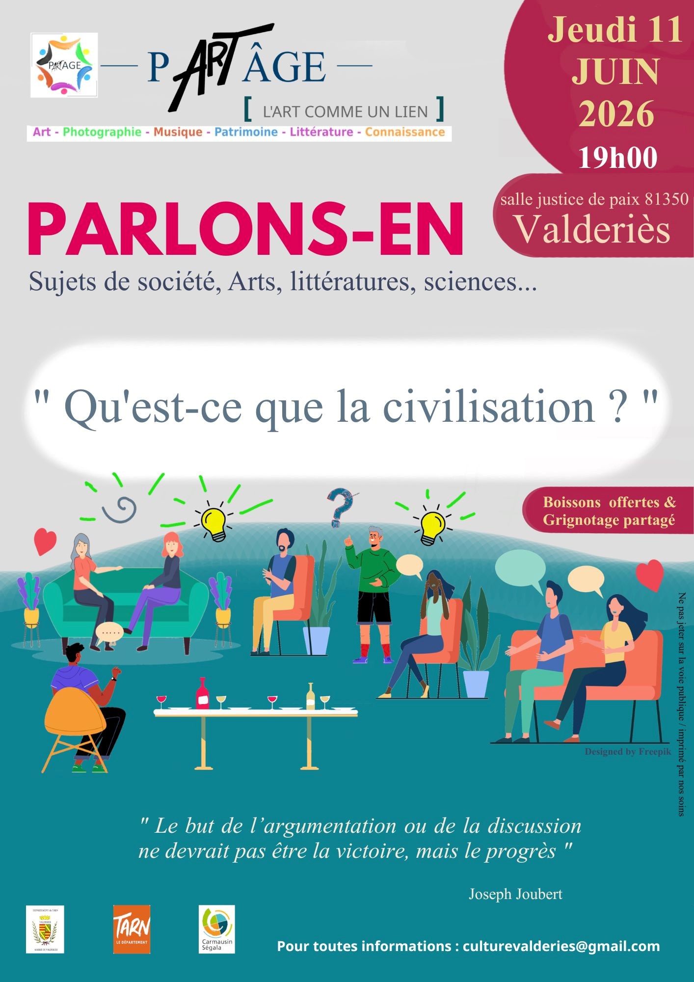Soirée parlons en : thème « la civilisation »