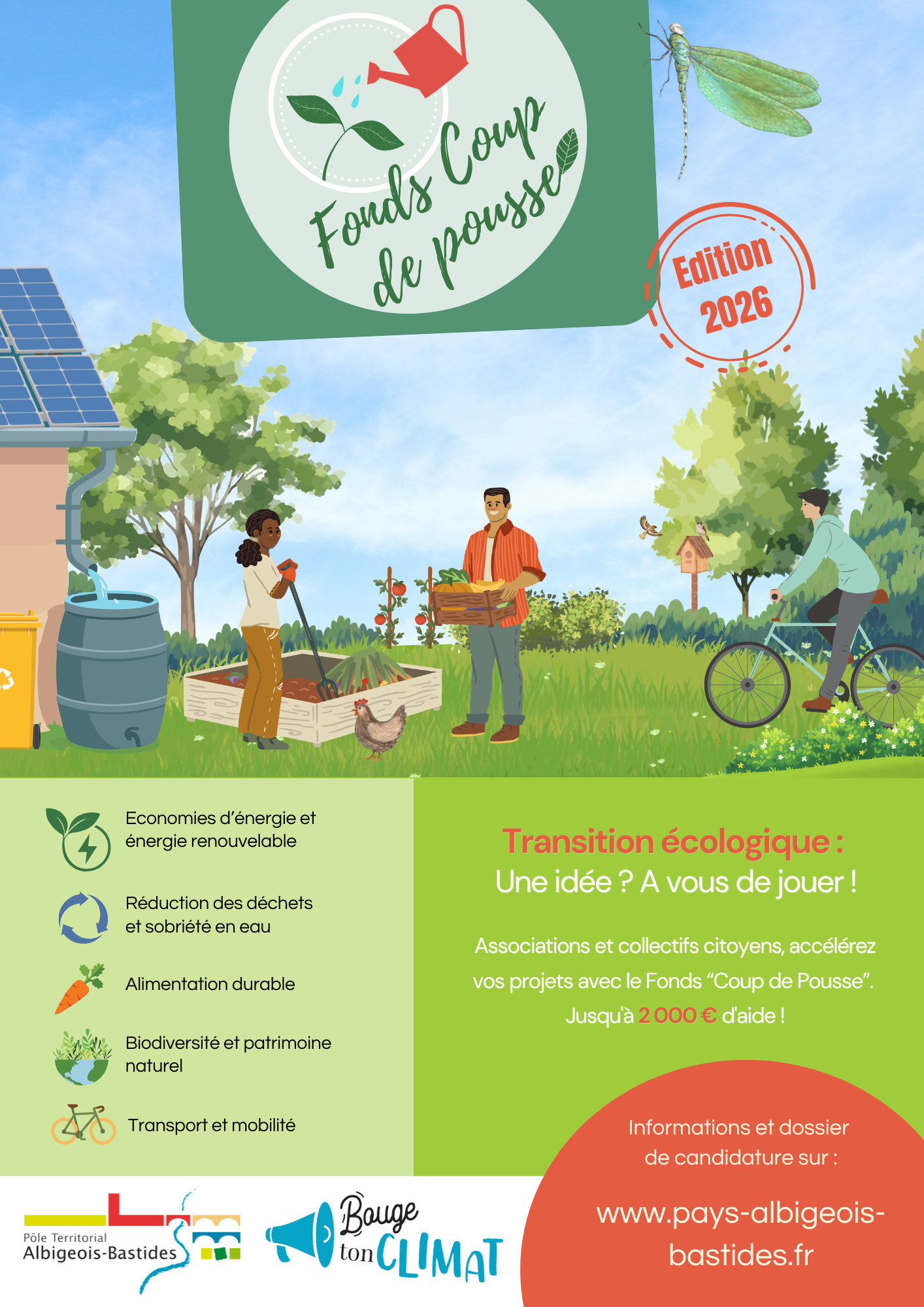 Le fonds « Coup de Pousse » revient en 2026 pour booster vos projets.