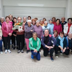 La doyenne du club de gymnastique mise à l'honneur. 03 04 2025