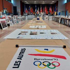 Exposition de nombreux objets se rapportant aux JO.