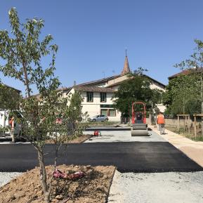 Rénovation de la place de la mairie.