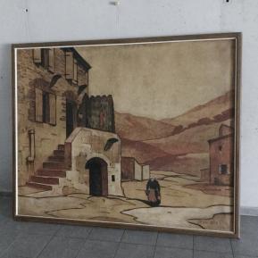 Vue du tableau de Jean Arnaud intitulé la porteuse de seaux.