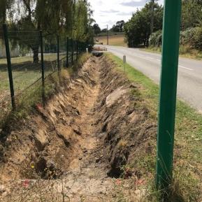 Les travaux de sécurisation au bord de la RD 71 ont débuté.