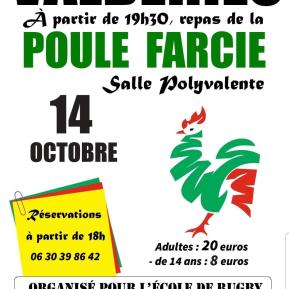 repas poule farcie du 14 10 2023