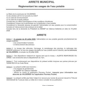 arrété municipal