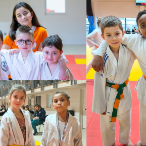 Les jeunes judokas du club de judo local.